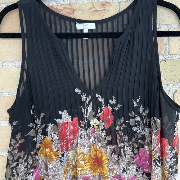 Joie Floral Black Sleeveless Top - Picture 4 of 4